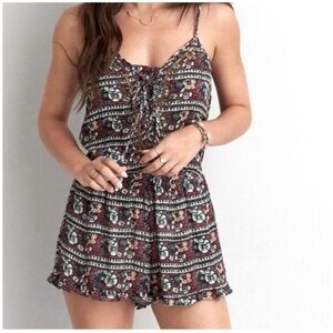 American Eagle Cutout Bohemian Romper Small